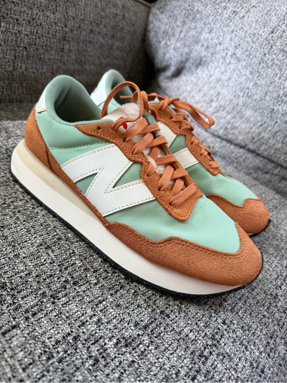 New Balance Mint Green & Brown Women's Retro Runner Sneakers